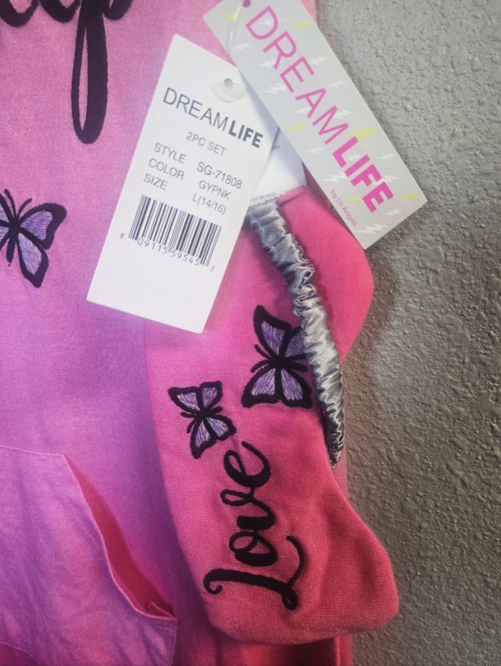 New! DreamLife Girls' Gown With Matching Eye Mask - Picture 5 of 7